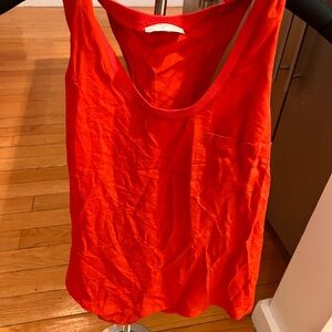 Joie 100% Silk Red Sleeveless Tank Top